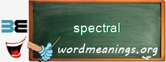 WordMeaning blackboard for spectral